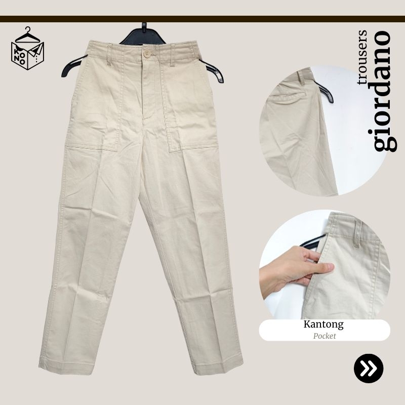 Celana Panjang Giordano / Celana Panjang Casual Wanita / Celana Panjang Formal