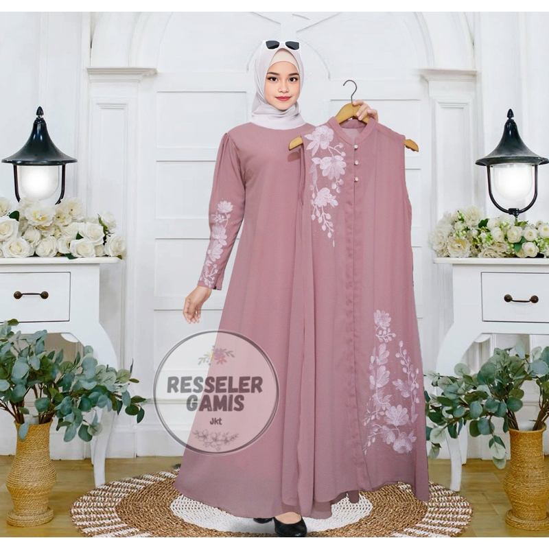 DIARA SET OUTER BORDIR ANAK GAMIS ANAK TERBARU GAMIS ANAK BORDIR MEWAH BESTSELLER GAMIS ANAK SET OUT