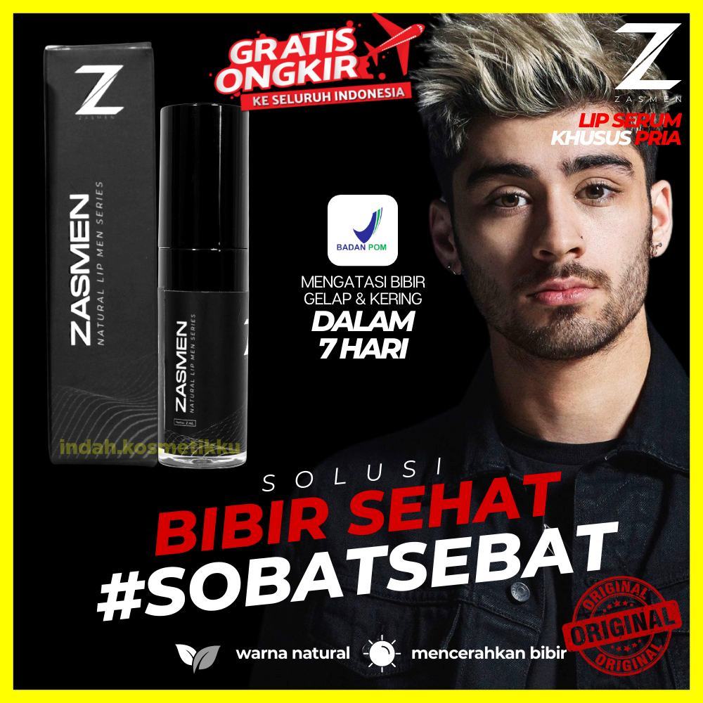 ZASMEN Men Lip Serum Bibir Pria Melembabkan dan Mencerahkan Bibir Hitam Kering Pecah-pecah BPOM Seru