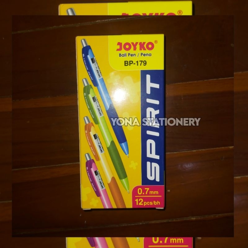 

PULPEN | BALLPOINT | PULPEN JOYKO BP 179 | JOYKO SPIRIT | WARNA HITAM | 0.7mm | 12 PCS
