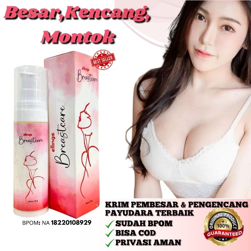 (K3)ELLINGS BREASTCARE KRIM pembesar payudara100%ampuh permanen pembesar payudara. pengencang pembes