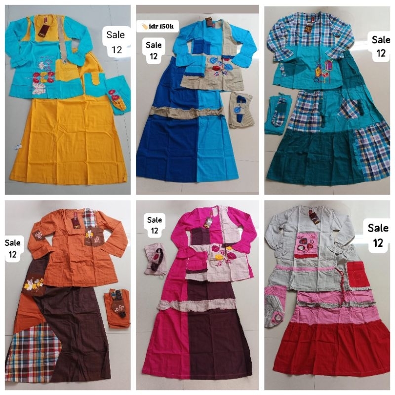 Baju Muslim Anak Perempuan Dannis Size 12 Promo Super Sale Setelan Anak Perempuan Dress Muslim Canti