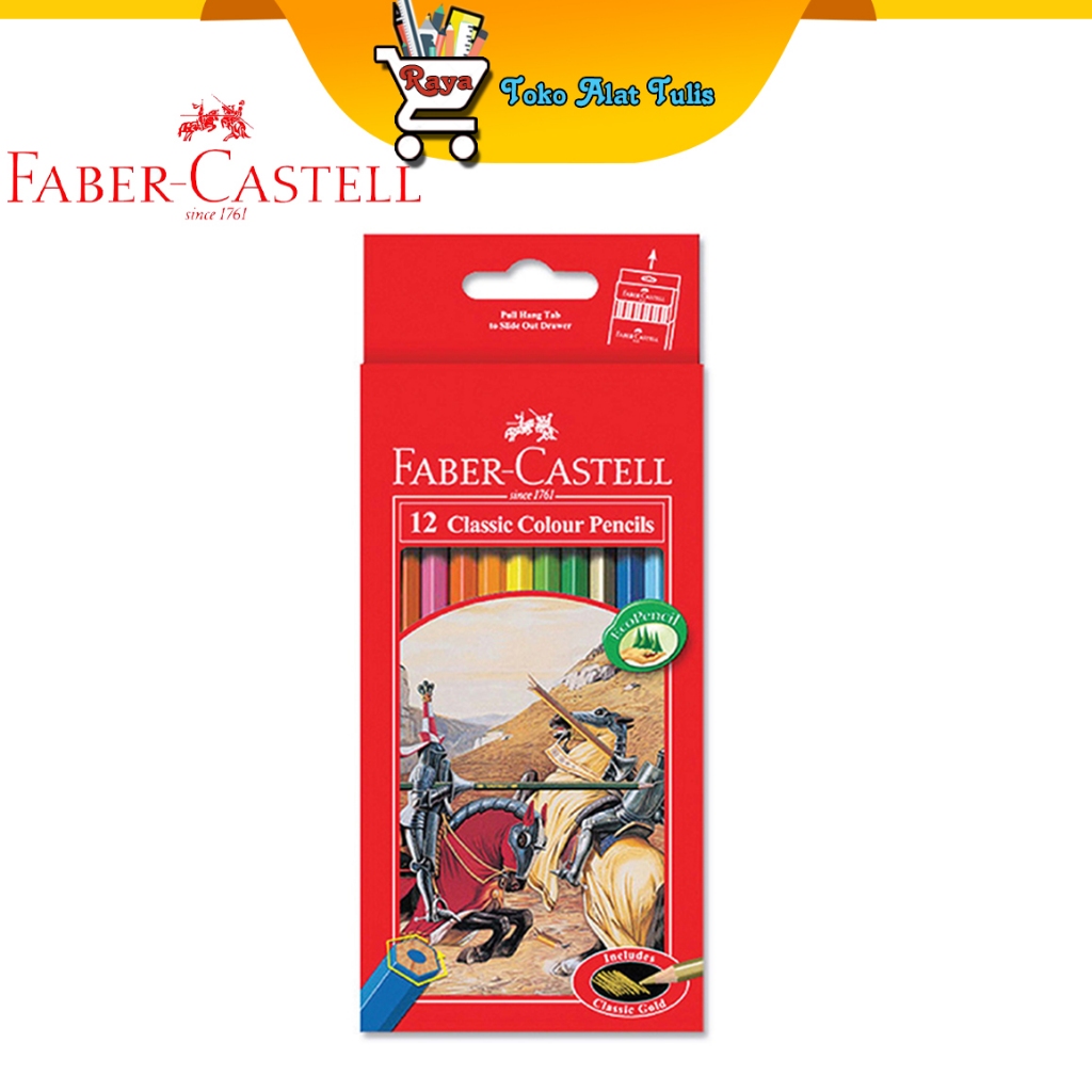 

Faber castel Classic colour pencils / pensil warna 12 warna panjang 115852