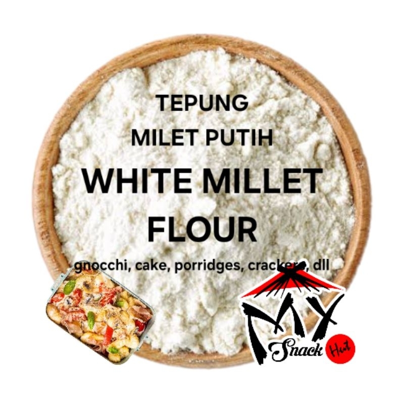 

TEPUNG MILET PUTIH 1KG BUBUK JAWAK JEWAWUT WHITE MILLET ORGANIK ORGANIC GLUTEN FREE FLOUR POWDER