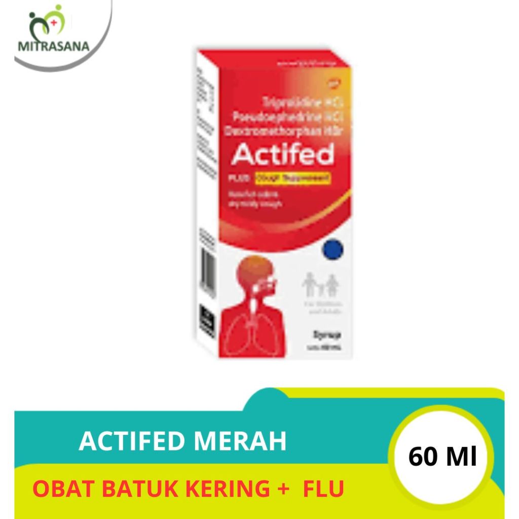 Actifed Merah Obat Batuk Kering + Flu 60 MI