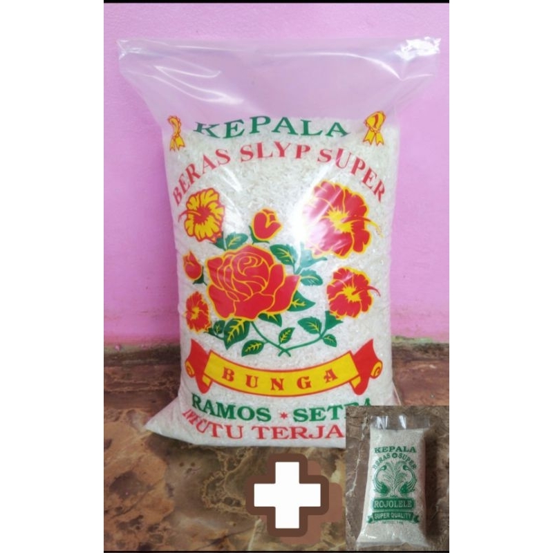 

PAKET HEMAT BERAS RAMOS CAP BUNGA 5KG BONUS BERAS ROJO LELE 1KG