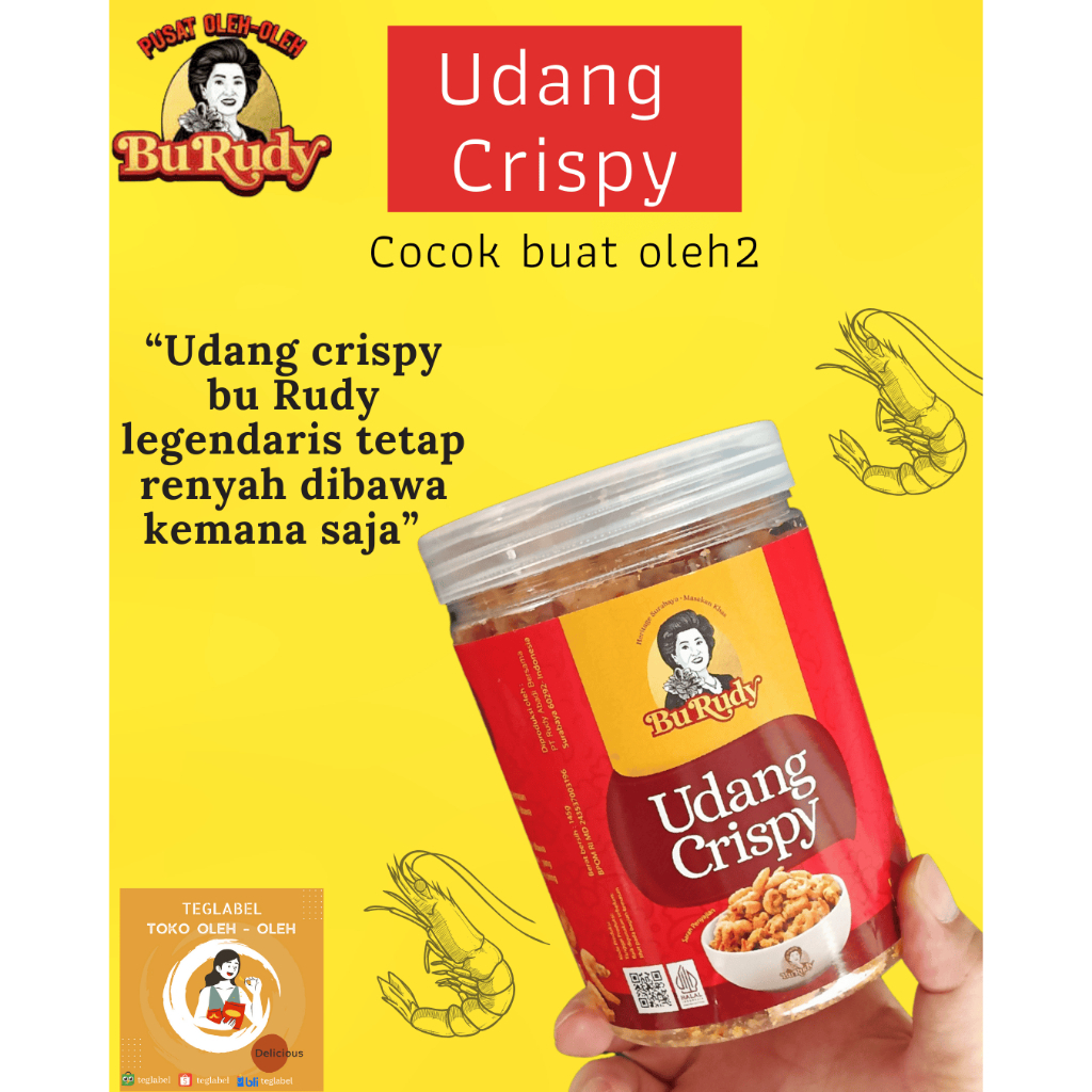 

Udang Crispy Bu Rudy Surabaya 145 gram Kemasan Baru