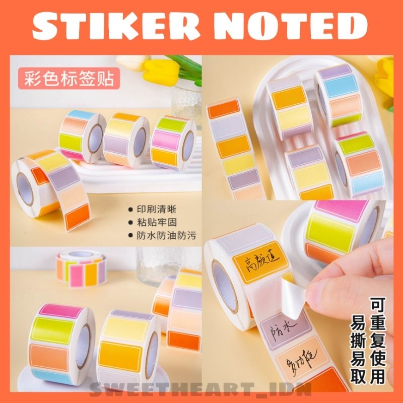 

stiker label tag nama / stiker noted memo tulis tangan / stiker marker indeks noted