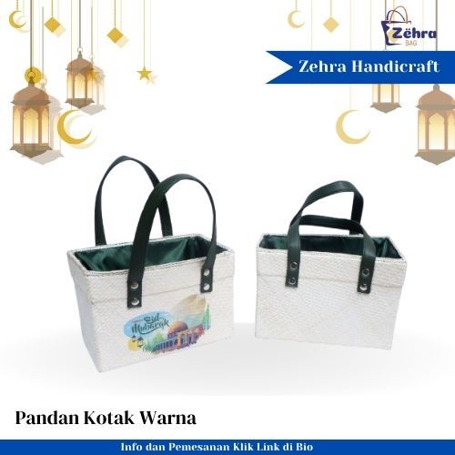 

Tas Hampers Kotak Anyaman Pandan Idul Fitri bebas custom gambar / logo | Tas Cantik | Tas Hampers | Tas parcel | Tassouvenir