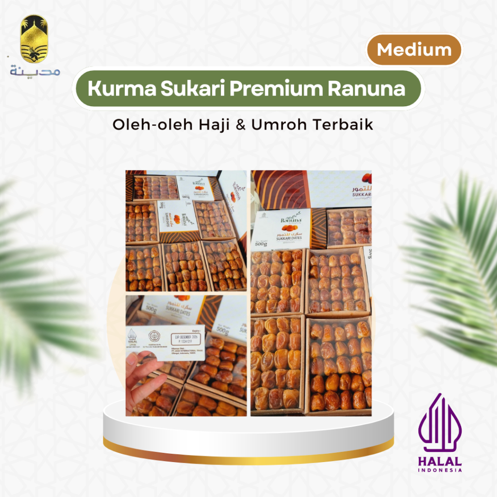 

KURMA SUKARI KURMA RAJA - RANUNA PREMIUM 1KG 500GR ORIGINAL LEMBUT MANIS LEGIT HIGH QUALITY SEMARANG