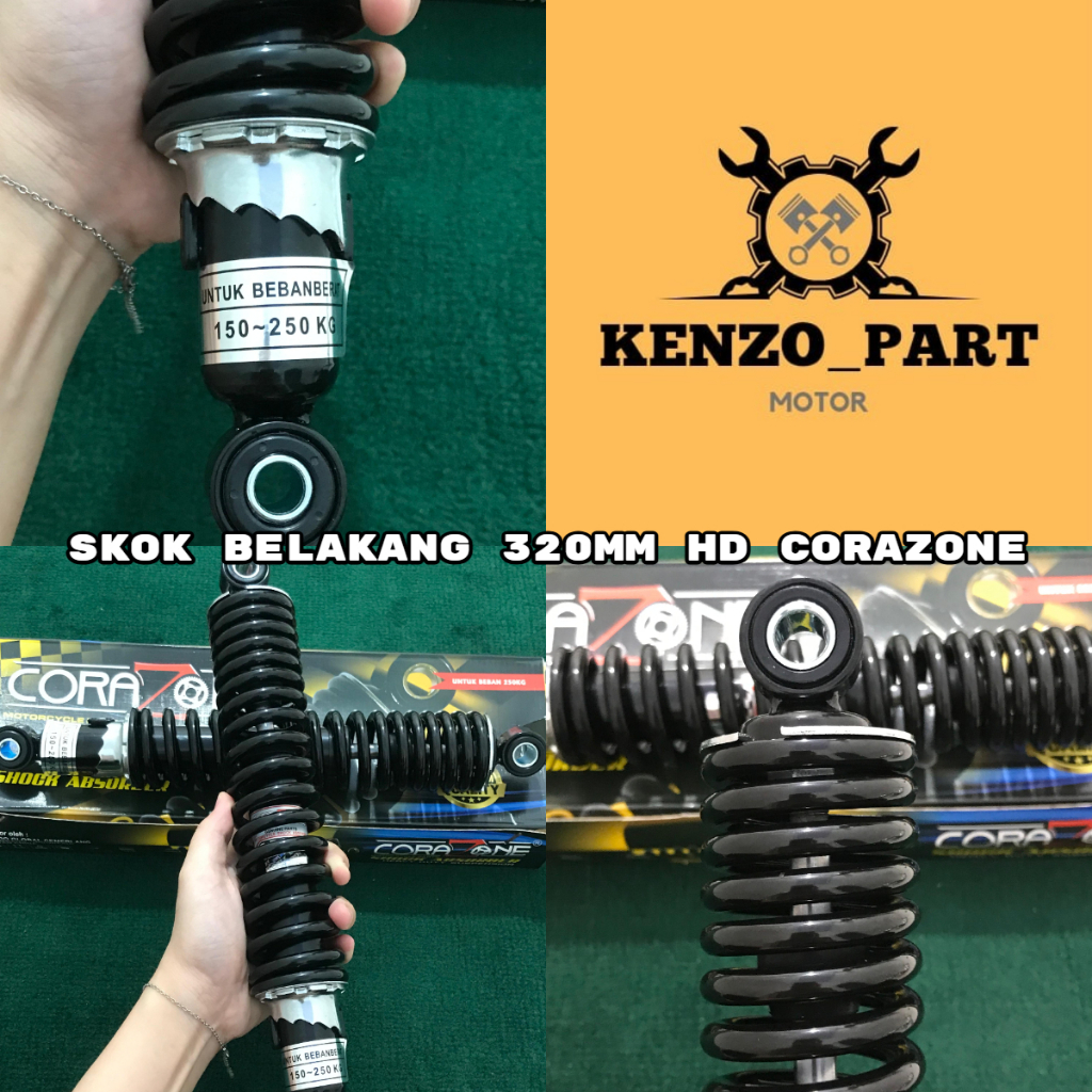 SHOCK SKOK MEREK CORAZONE MUATAN 150-250 KG BAGIAN BELAKANG UKURAN 320MM