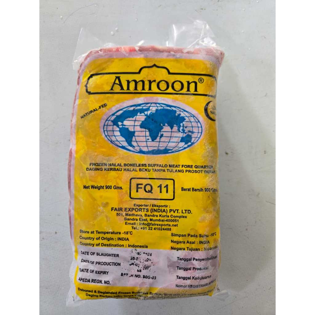 

Daging Kerbau Type 11 Slice Kemasan 900gr