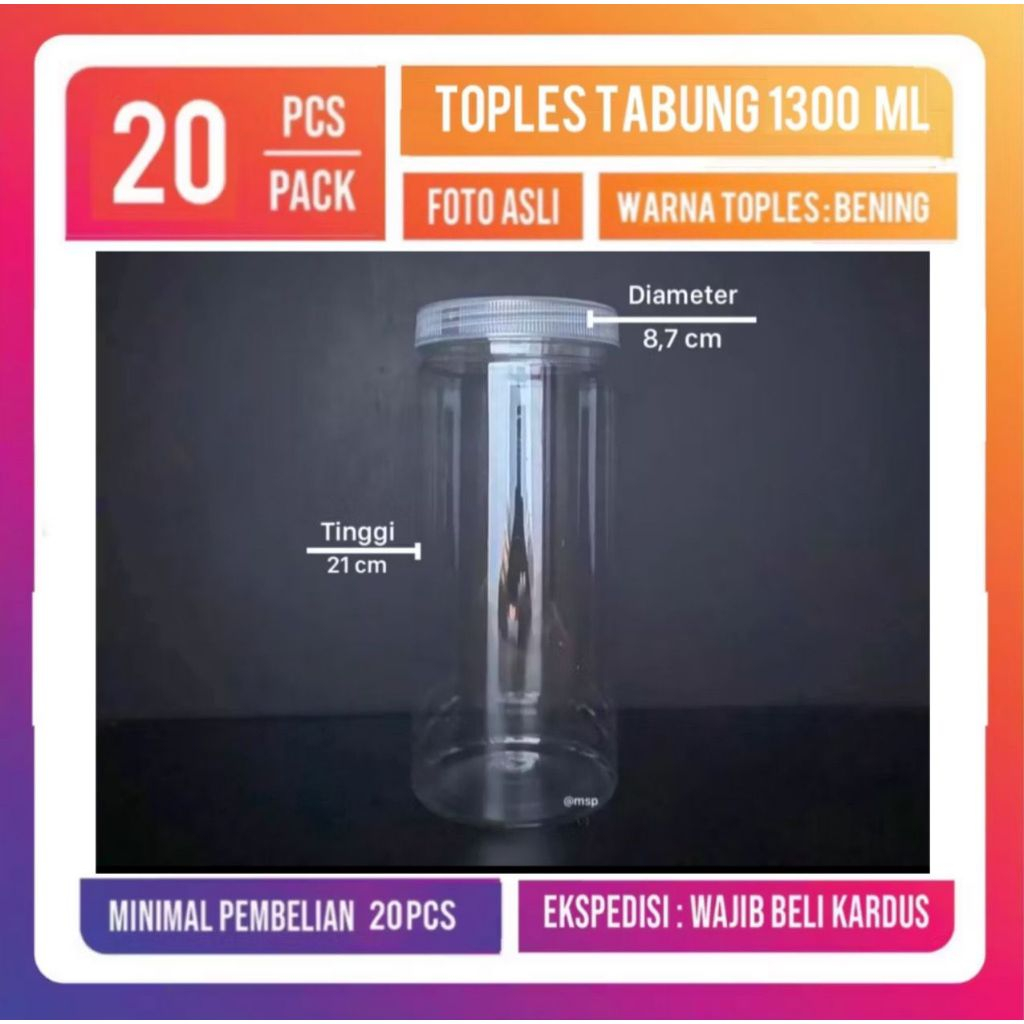 Toples 1300 ml  Toples Permen Biscuit 1300 ml