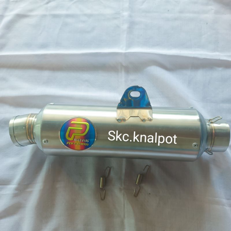 selincer knalpot pekajaman gp5 jenong bas ulem merk emblem pelangi bonus per