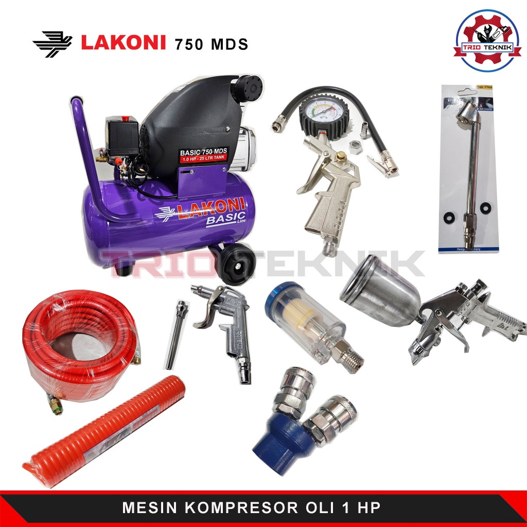 Kompresor Angin Listrik 1 HP Lakoni Basic 750 MDS OLI