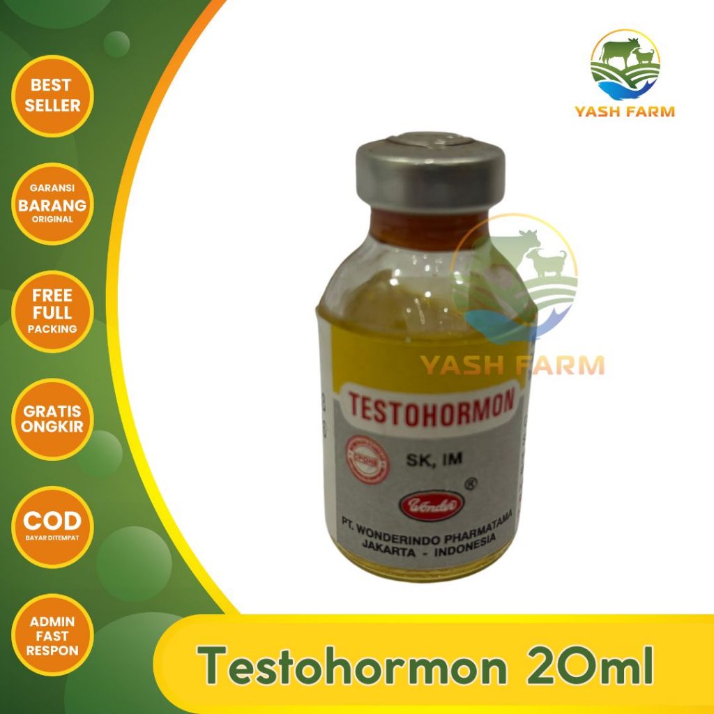 TESTOHORMON 20 ML ( untuk birahi hewan jantan sapi kambing kuda anjing babi anjing kucing