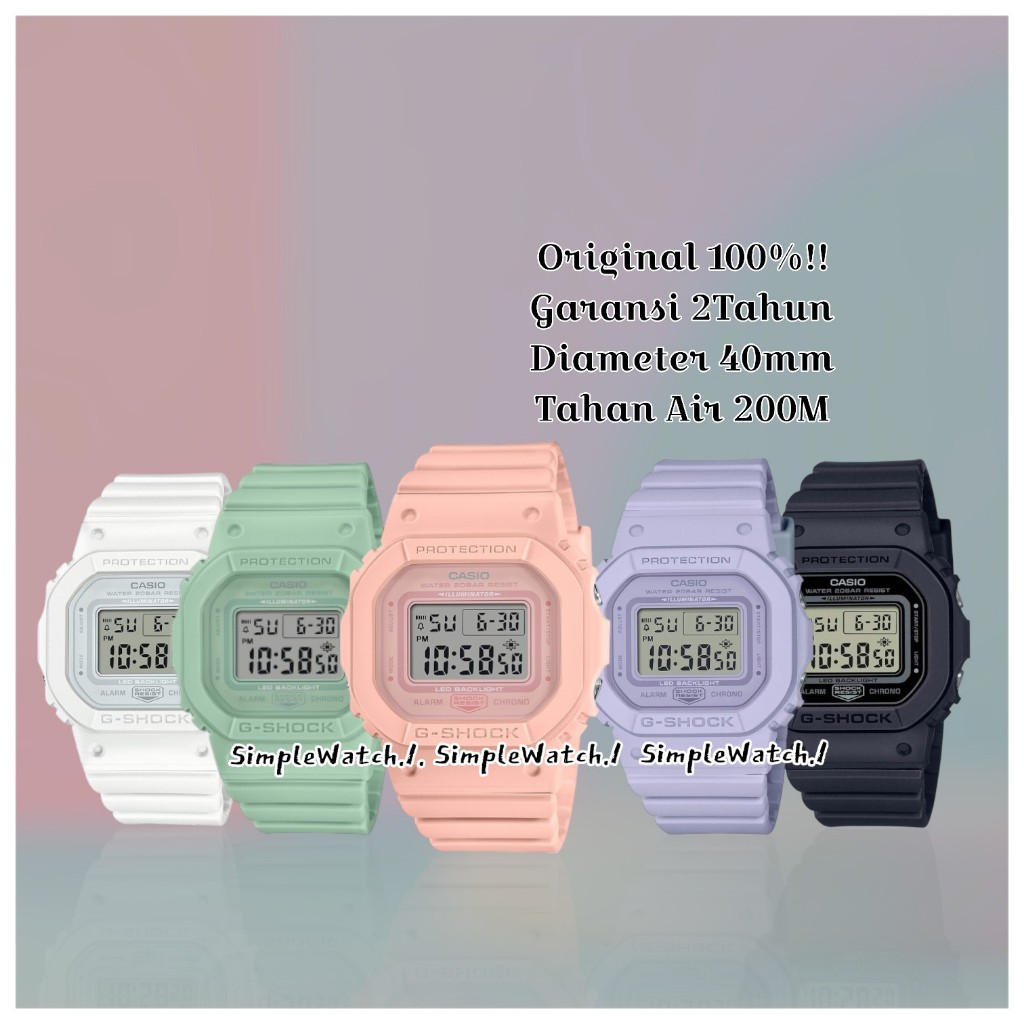Original 100% Jam Tangan Wanita Casio G-SHOCK GMDS5600BA Garansi Resmi 2 Tahun GMD-S5600BA-1DR GMD-S