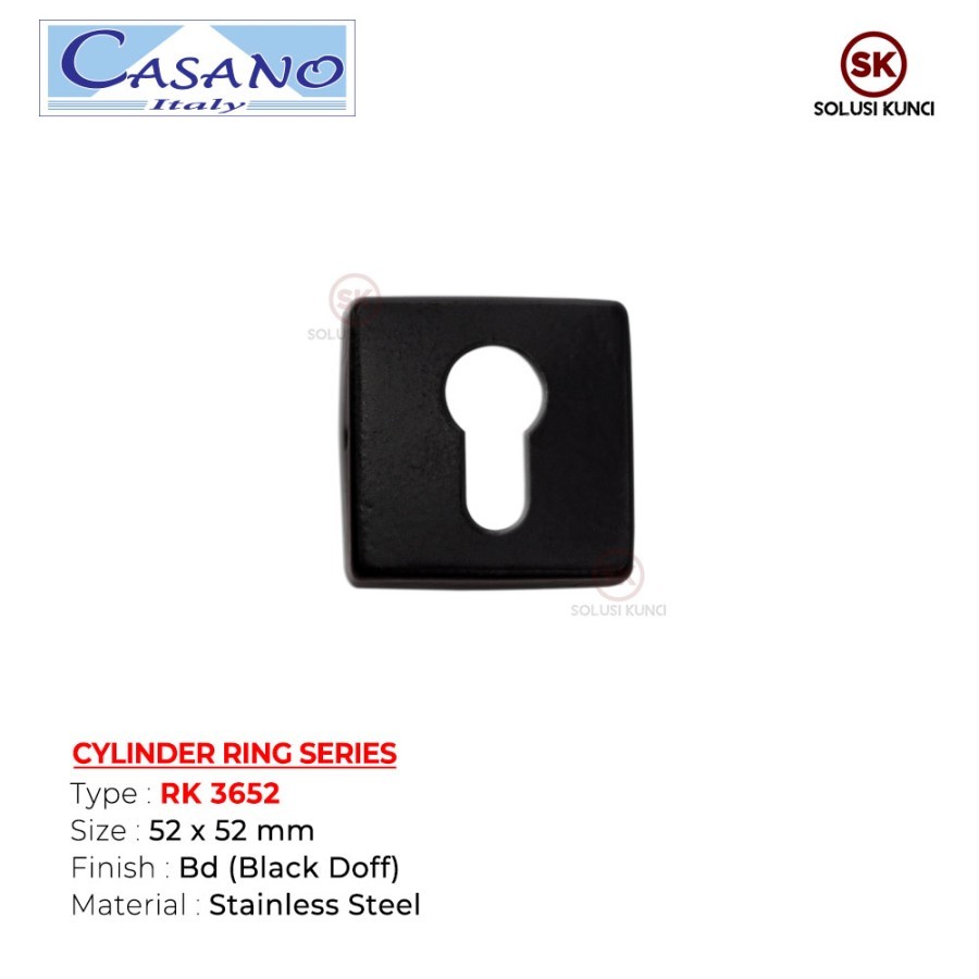Ring Kunci Kotak Hitam Casano - RK 3652