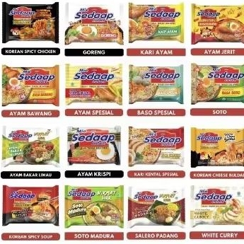 

mie sedap tersedia berbagai rasa