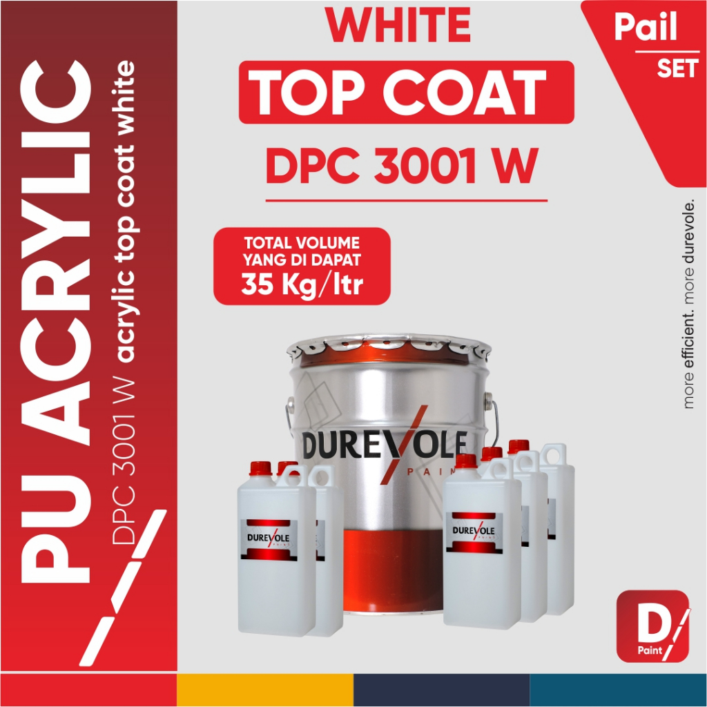DPC 3001 WHITE -  DUREVOLE PU ACRYLIC WHITE PAIL