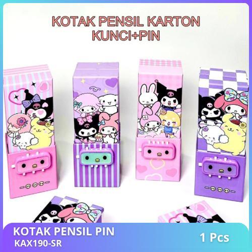 

HD Kotak Pensil Karton Berdiri Tingkat + Pin + Cermin / Tempat Pensil / Pensil Case / Kotak Pensil