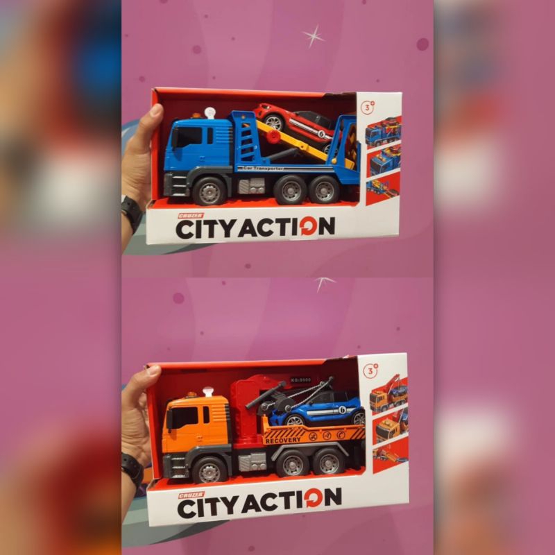 Cruzer City Action Skala 1:16 Tow Truck Crane Truck