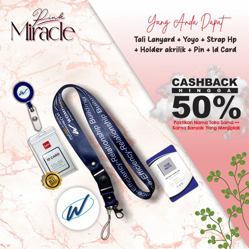 

Tali Lanyard WOM FINANCE navy / Tali Idcard WOM FINANCE navy [Ready stock] Termurah