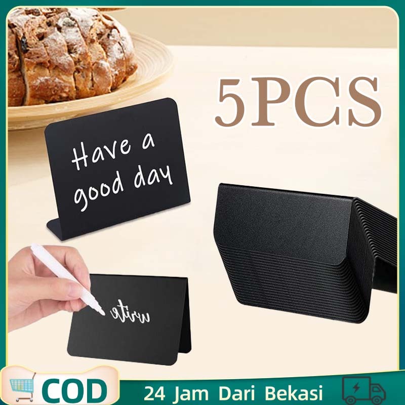 

NEW 5pcs/set Acrylic Chalkboard Mini Papan Tulis Kapur Food Buffet Mini Blackboard Kecil Papan Kapur