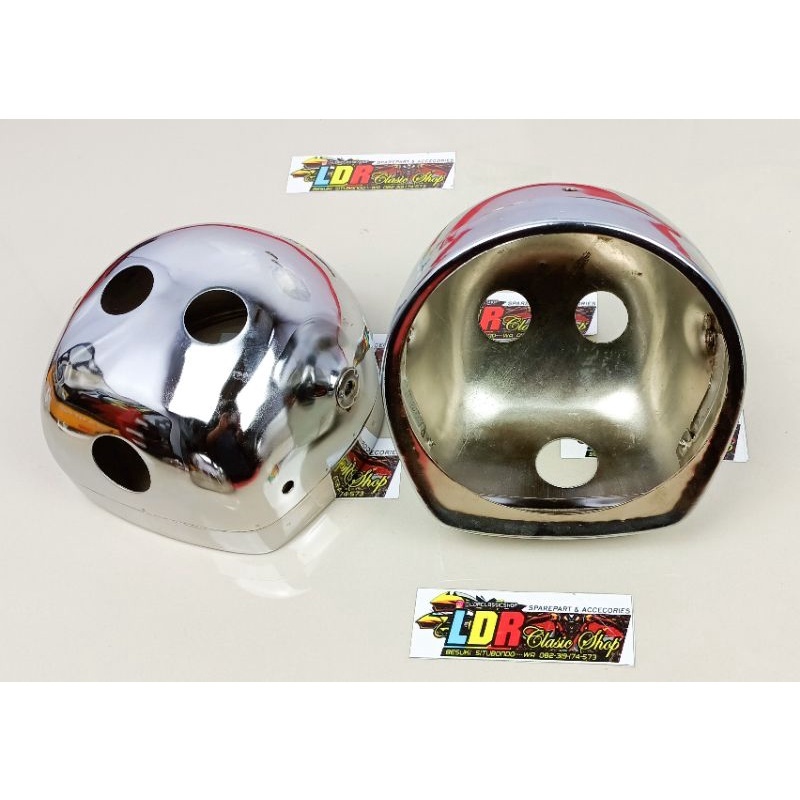batok lampu vanvan crome PNP daymeker 5.7inch autopal + depo