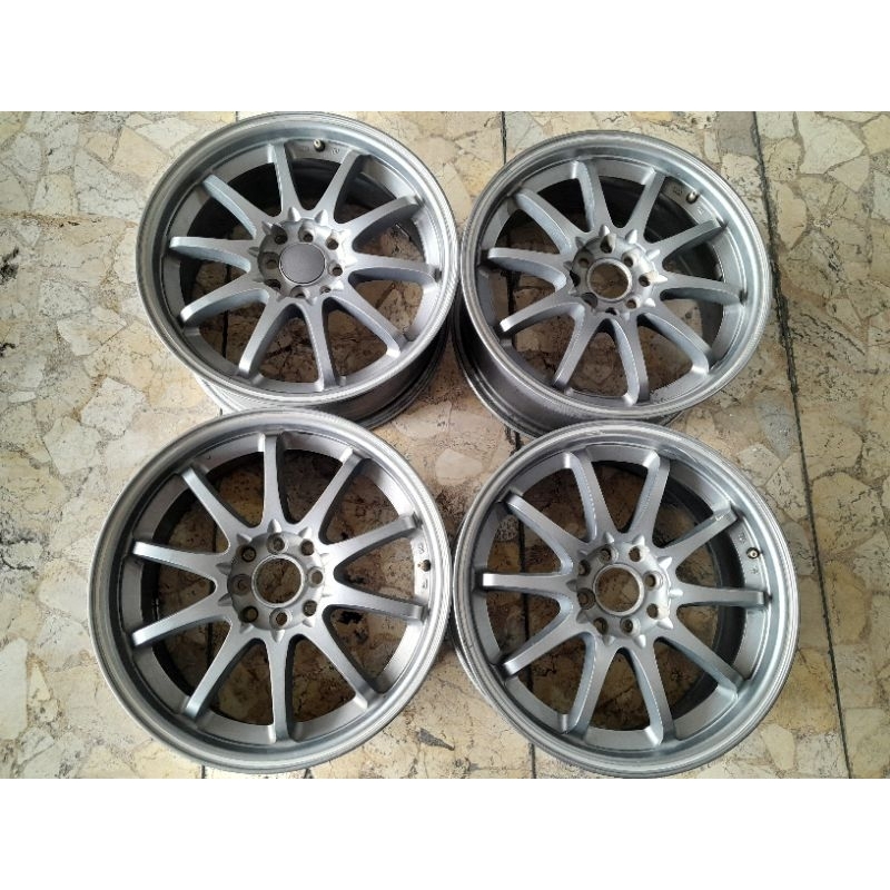 JUAL VELG RACING CE28 R17X7,5 PCD 4X100/114 kondisi aman siap pakai