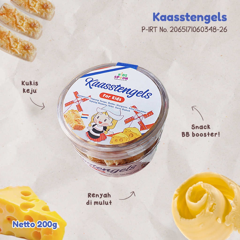 

Kids Spoon Kaasstengels/Kue Kukis Keju for Kids 200g