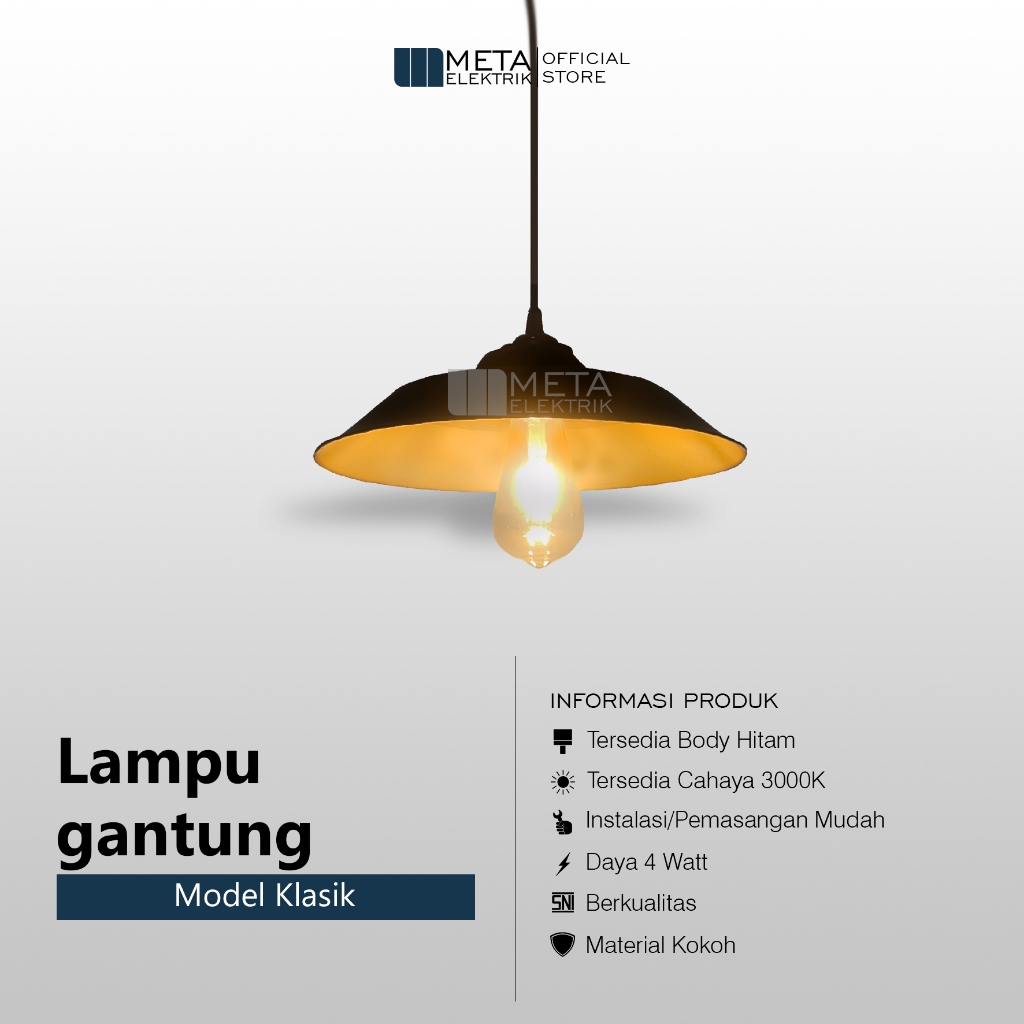 lampu cafe minimalis model vintage Lampu gantung retro dekorasi Indoor