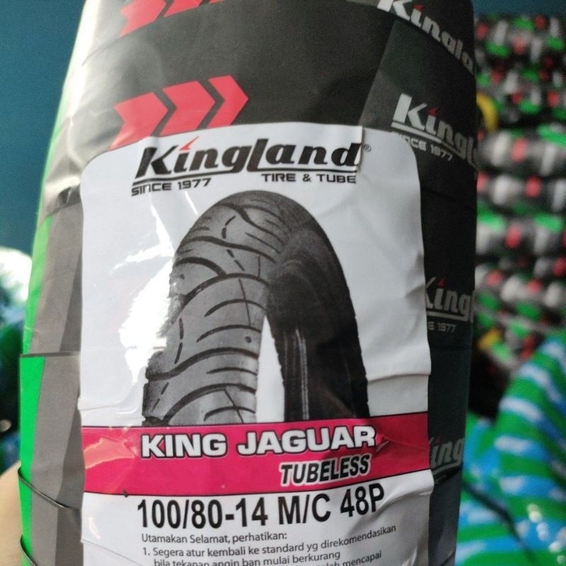 ban kingland 100/80 ring 14 (KING JAGUAR) TUBELESS