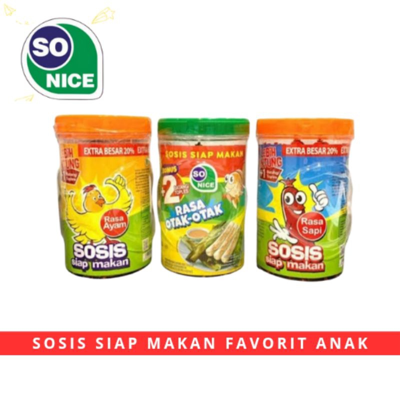

So Nice Sosis Siap Makan Rasa Ayam, Sapi, Otak-otak