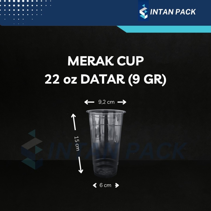 Cup 22 oz Datar 9 gram (isi 50 pcs)