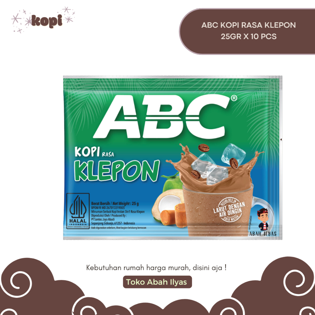 

Kopi ABC Klepon Sachet isi 10 Pcs