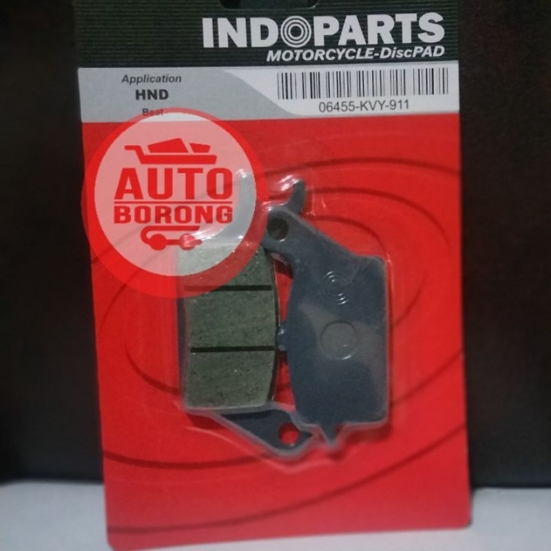 06455 KVY 911 Discpad Kampas Rem Depan BEAT INDOPART ORIGINAL