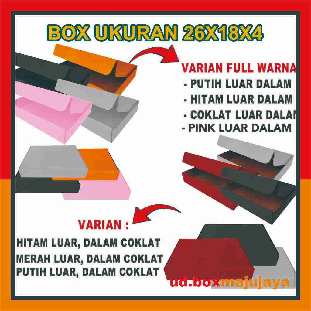 

Box 26x18x4 Cm / Box Lipat Depan / Kadus Polos