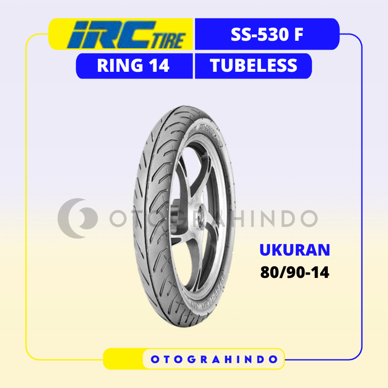 BAN LUAR SEPEDA MOTOR IRC SS530 F UKURAN 80/90-14 RING 14 TUBELESS BAN MOTOR BEAT VARIO 125 ADDRESS 
