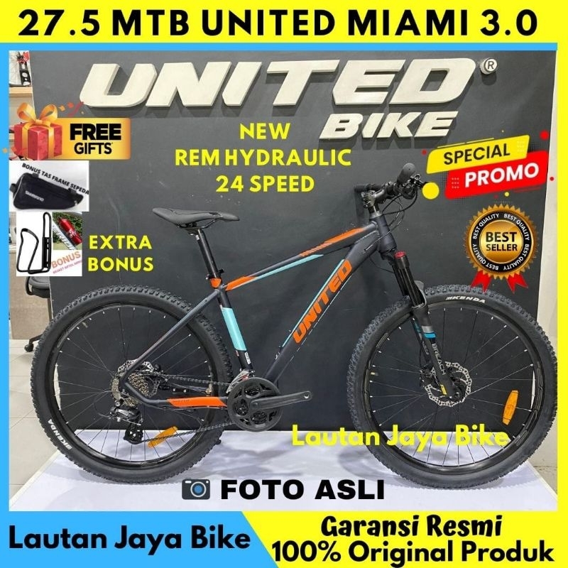 SEPEDA GUNUNG 27.5 MTB UNITED MIAMI 3.0/ ELBRUZ New