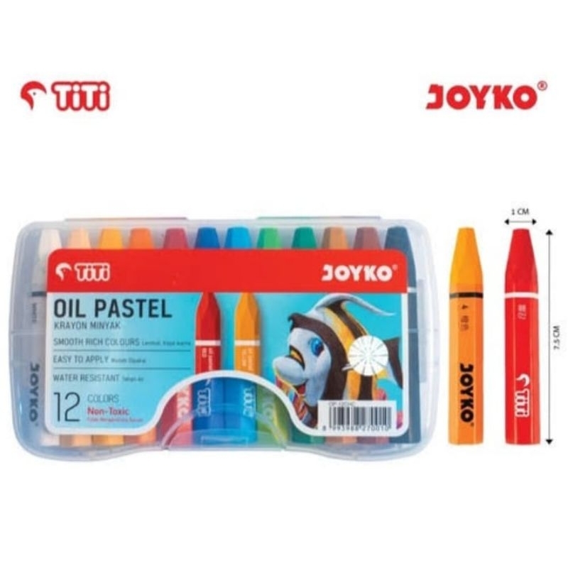 

Crayon Oil Pastel 12 Warna 1 Pack | Crayon Joyko 12 Warna