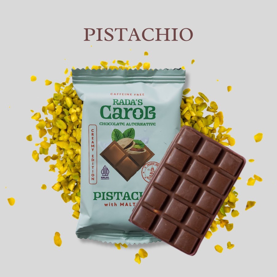 

Rada's Carob Chocolate Alternative - Pistachio with Maltitol