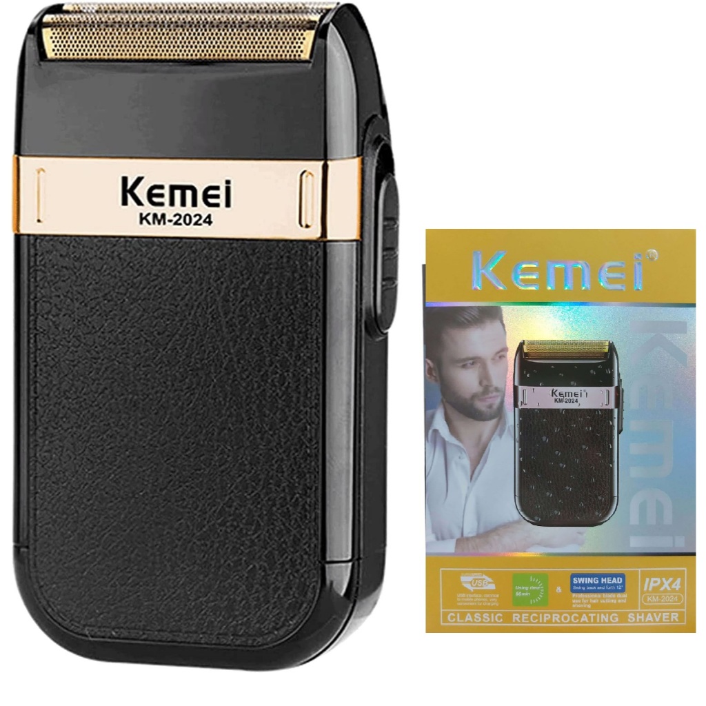 KEMEI KM-2024 SHAVER WATERPROOF ALAT MESIN CUKUR JENGGOT KEMEI KM 2024