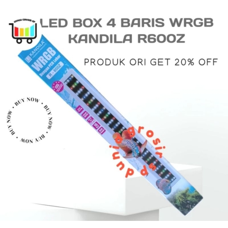 LAMPU LED KANDILA R600 WRGB TANK 60-70CM AQUARIUM AQUASCAPE