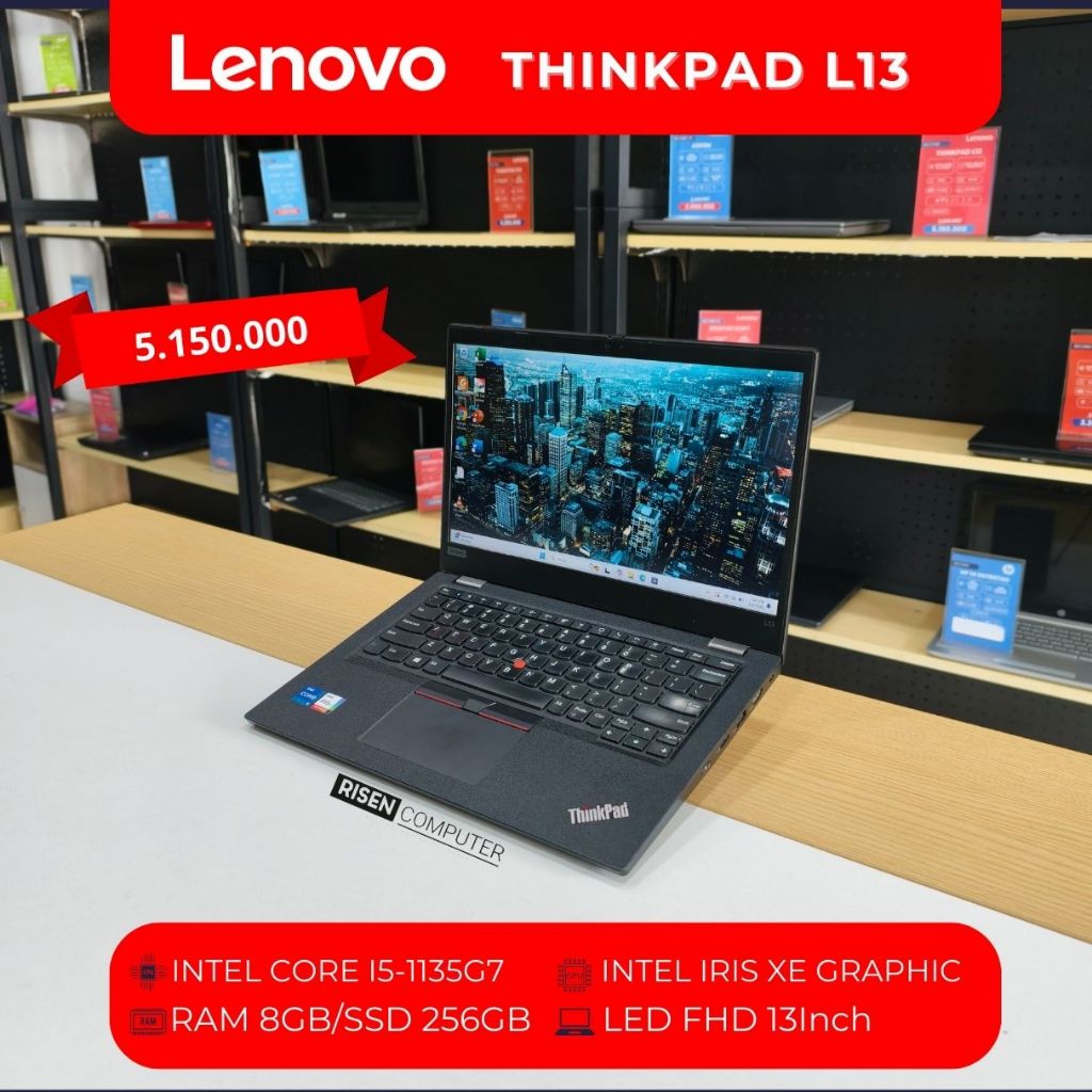 LENOVO THINKPAD L13 Intel core i5-1135G7 FHD 13.3 RAM 8GB SSD 256GB NVME Intel IrisXE Notebook Seken