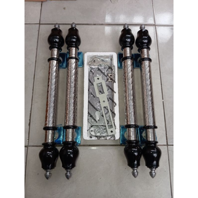 Gagang pintu rumah, hendel pintu rumah, model jambu ulir hitam