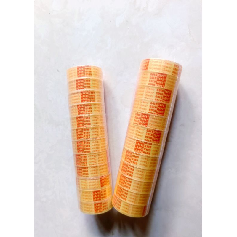 

Isolasi Bening Kecil Gold Tape - Selotip Kecil