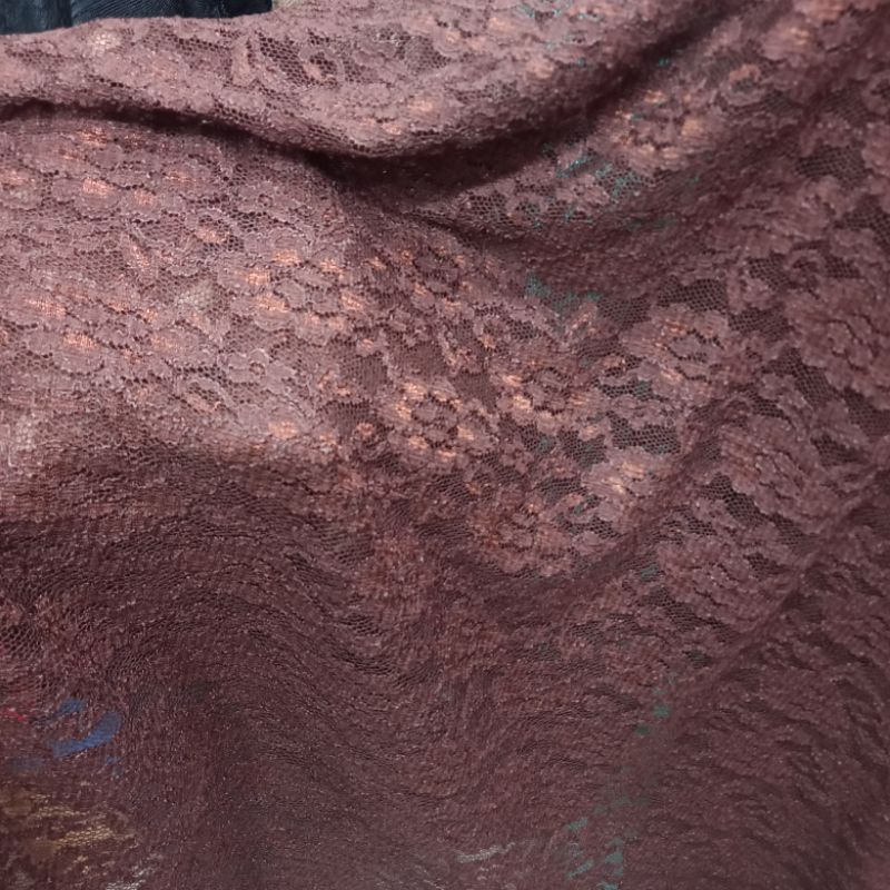 Kain - Kain Tulle Brokat Lace Semi Prancis Import - Kain Brokat Lace - Kain Tradisional - Kain Cod