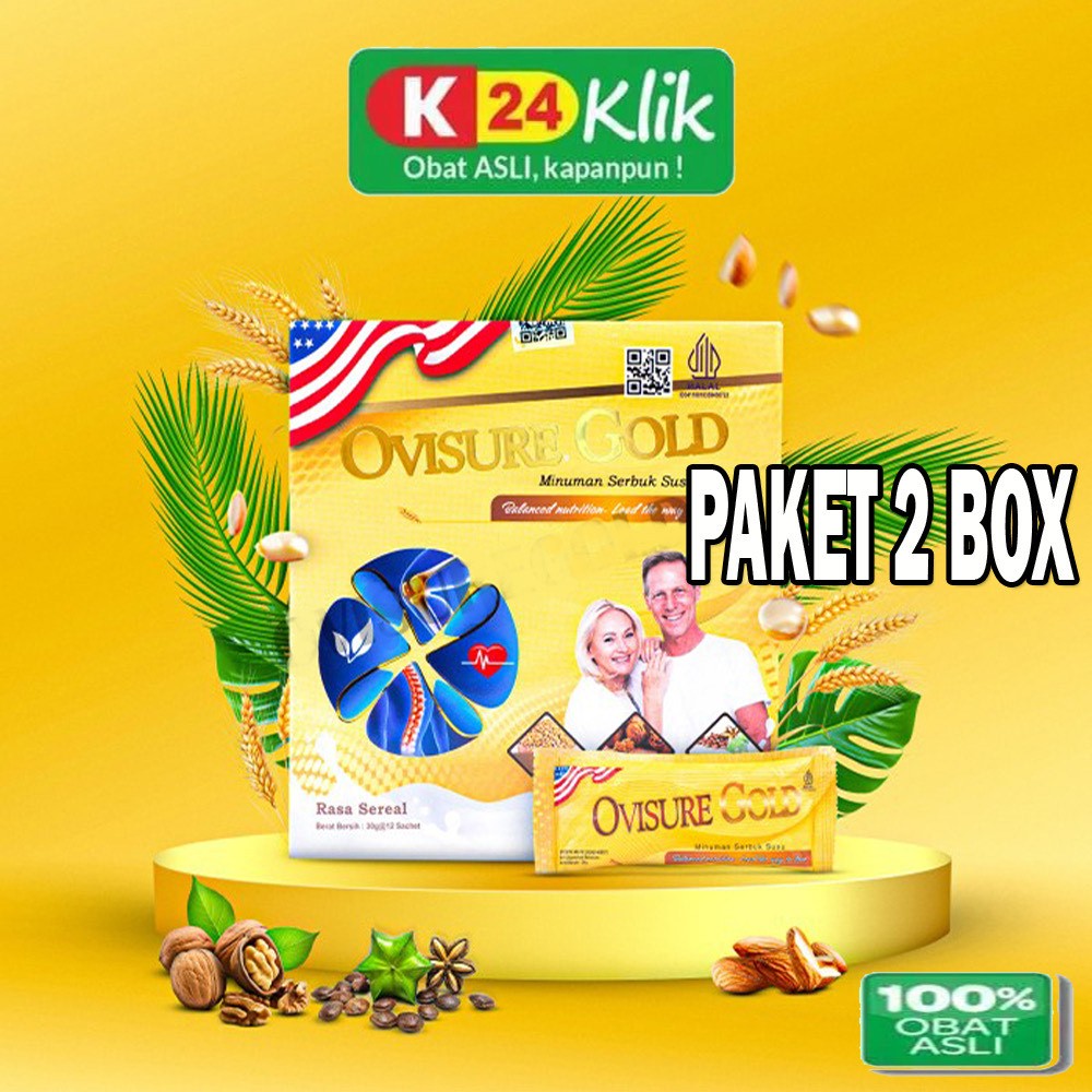 

PAKET 2 BOX OVISURE GOLD ORIGINAL USA - SUSU UNTUK PENGOBATAN TULANG DAN SENDI TERBAIK