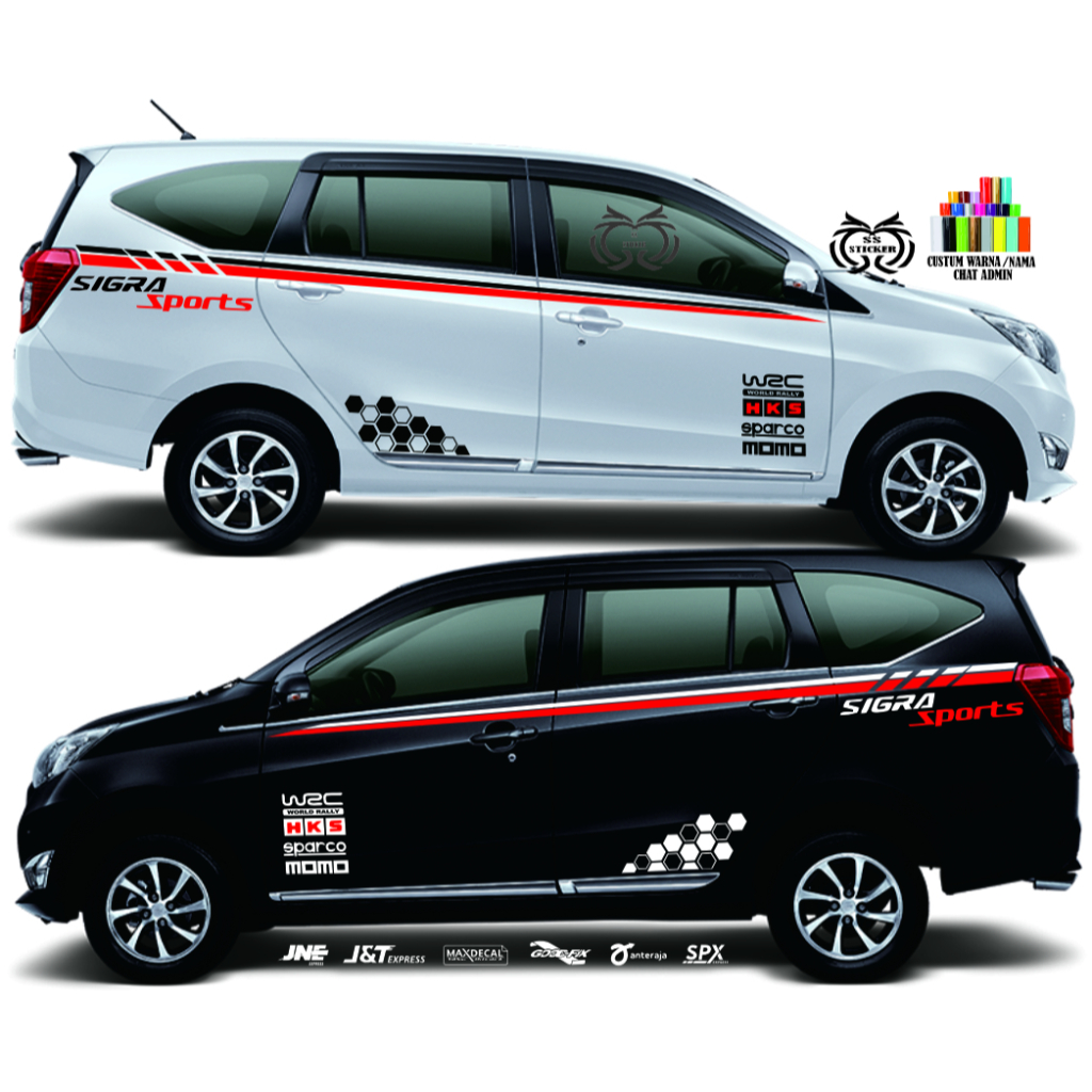 stiker cutting mobil sigra hitam promo list stiker mobil sigra calya terbaru